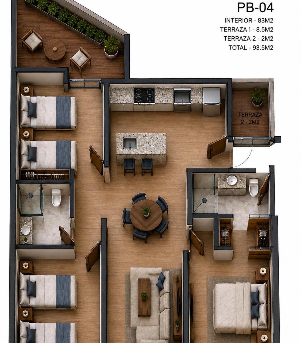 Departamento en Venta en Portales de 80 m² con 2 Recamaras — foto 3
