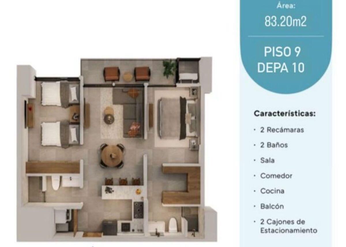 Departamento en Venta 83 m² en Arena Domo con Excelente Plusvalía — foto 3