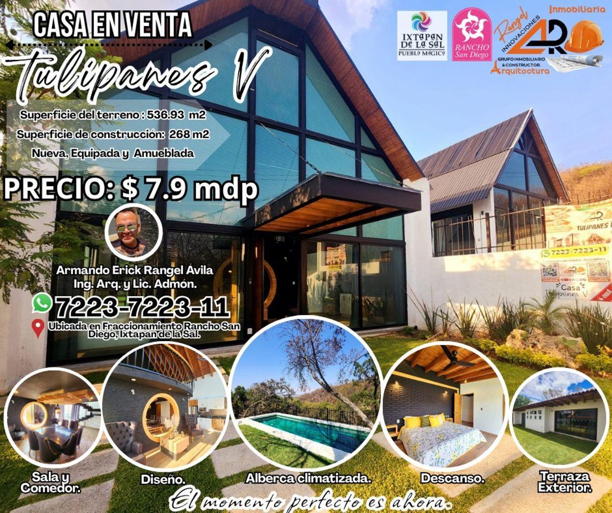 Casa Tulipanes V con Alberca, Enorme Jardín, Dobles Alturas, Amueblada, Equipada Lista Para Vivirla. — foto principal
